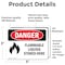 Signmission Flammable Liquids Stored Here Danger Sign, Vinyl Decal, 5in W x 3.5in L, 2PK OS-2PACK-DS-D-35-L-1240 - alternate 2